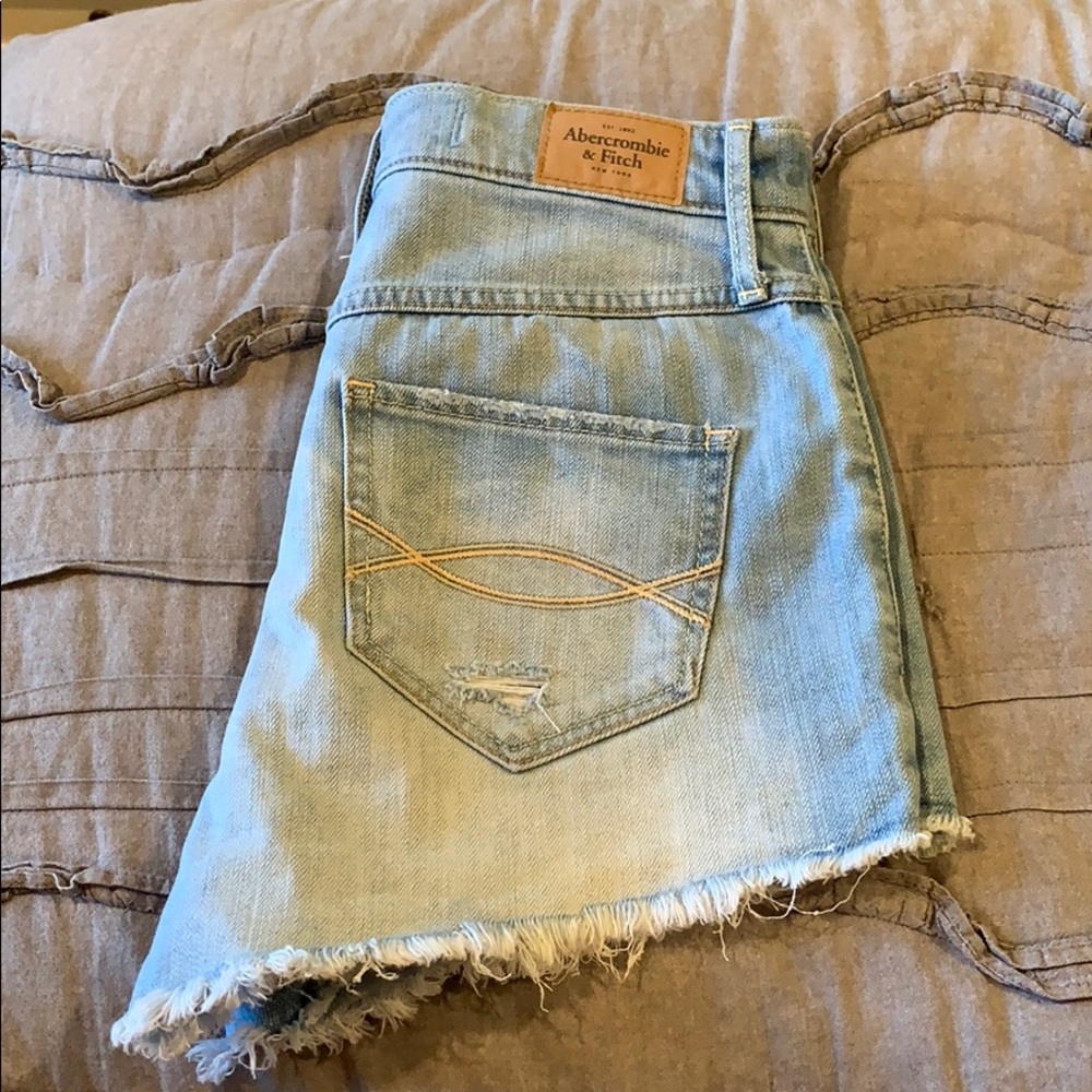 Abercrombie & Fitch High Waisted Denim Shorts